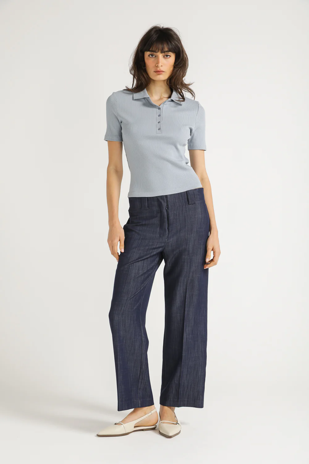 Ribbed Polo Top - Image 11