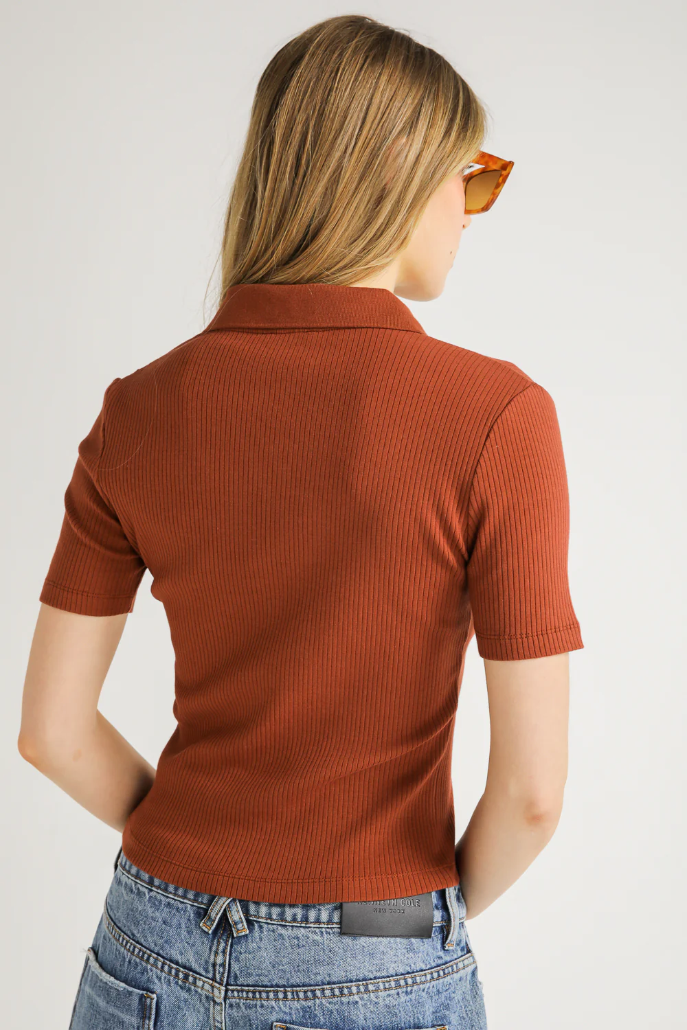 Ribbed Polo Top - Image 18