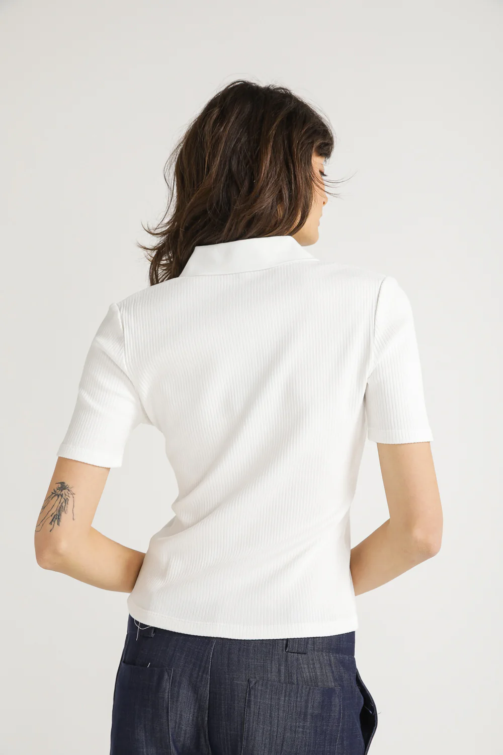 Ribbed Polo Top - Image 3