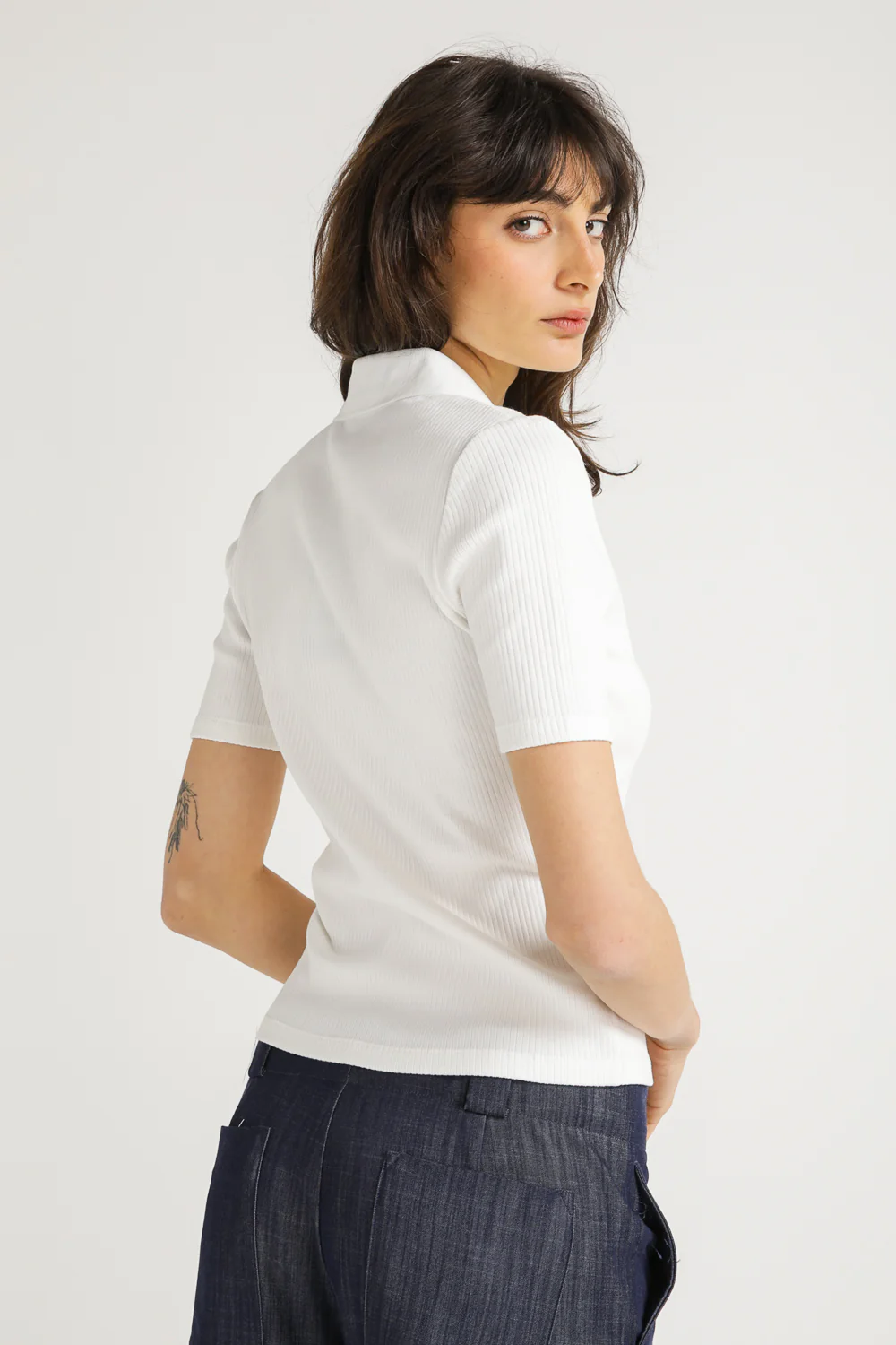 Ribbed Polo Top - Image 4