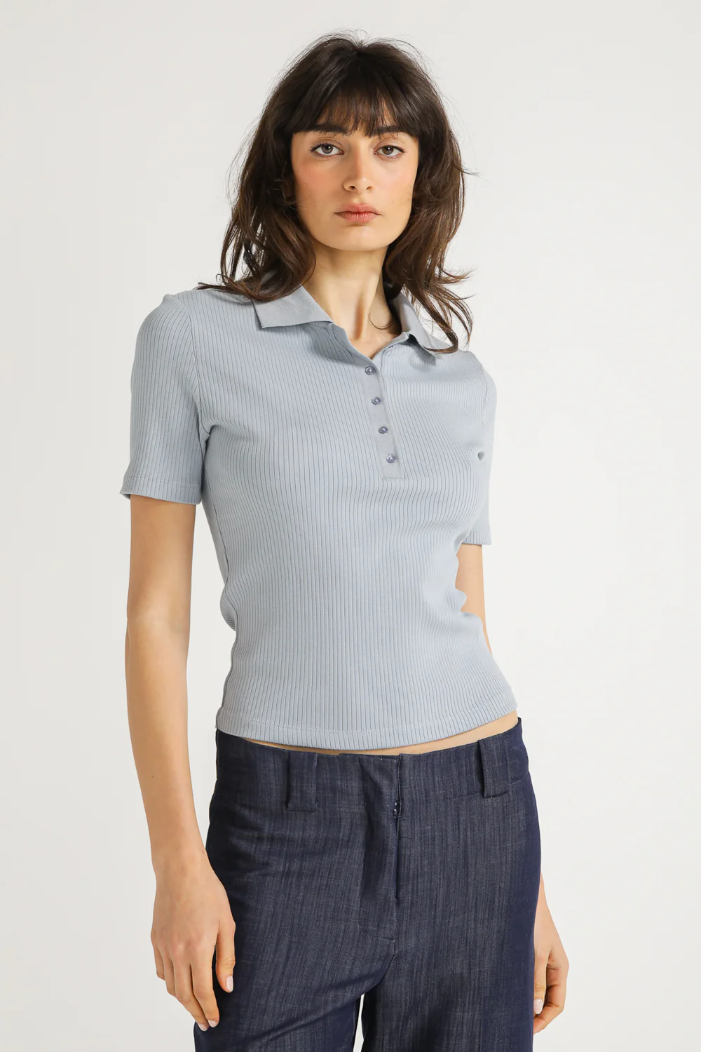 Ribbed Polo Top - Image 9