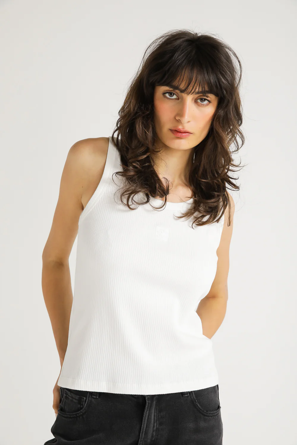 Rib Knit Tank Top With Logo - Image 12