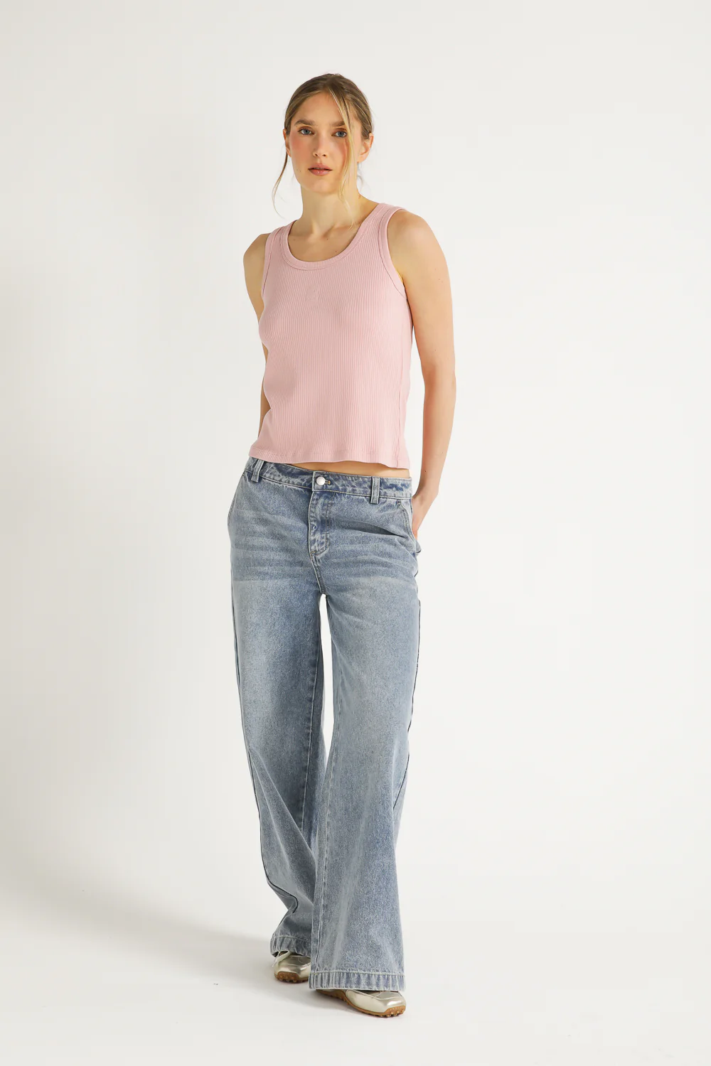 Rib Knit Tank Top With Logo - Image 25
