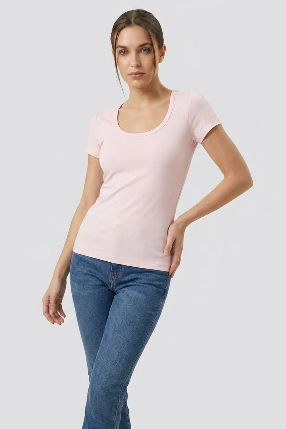Round Neck Short-Sleeve Shirt - Image 3