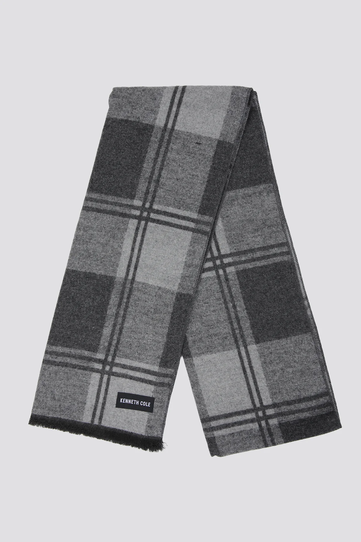 Checked Fringe Scarf