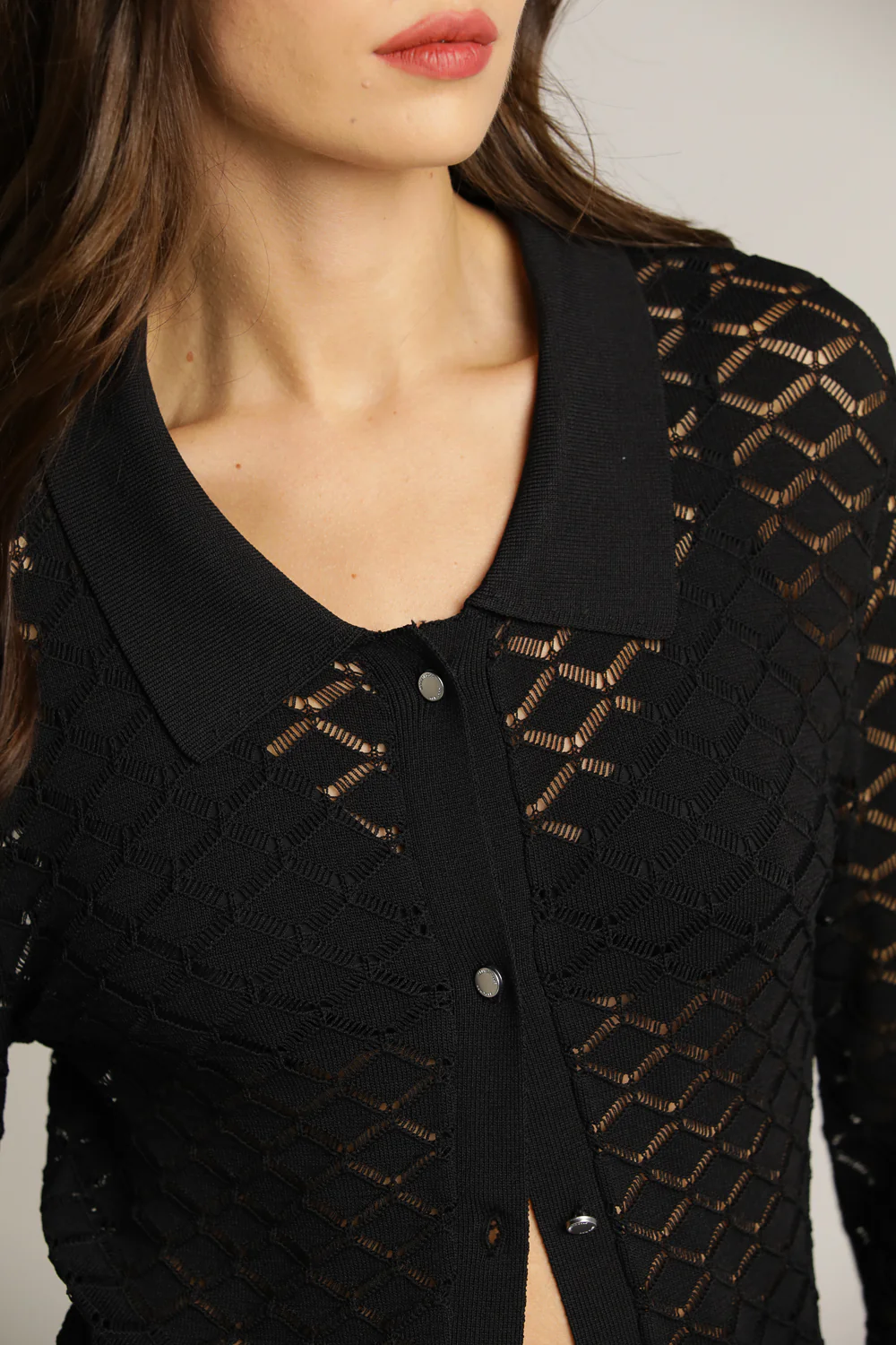 Sheer Knit Cardigan - Image 4