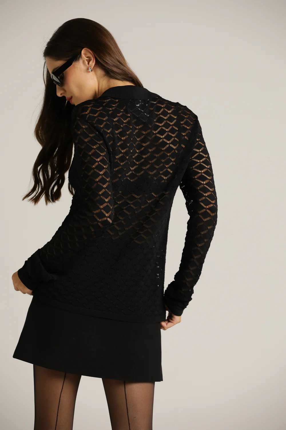 Sheer Knit Cardigan - Image 5
