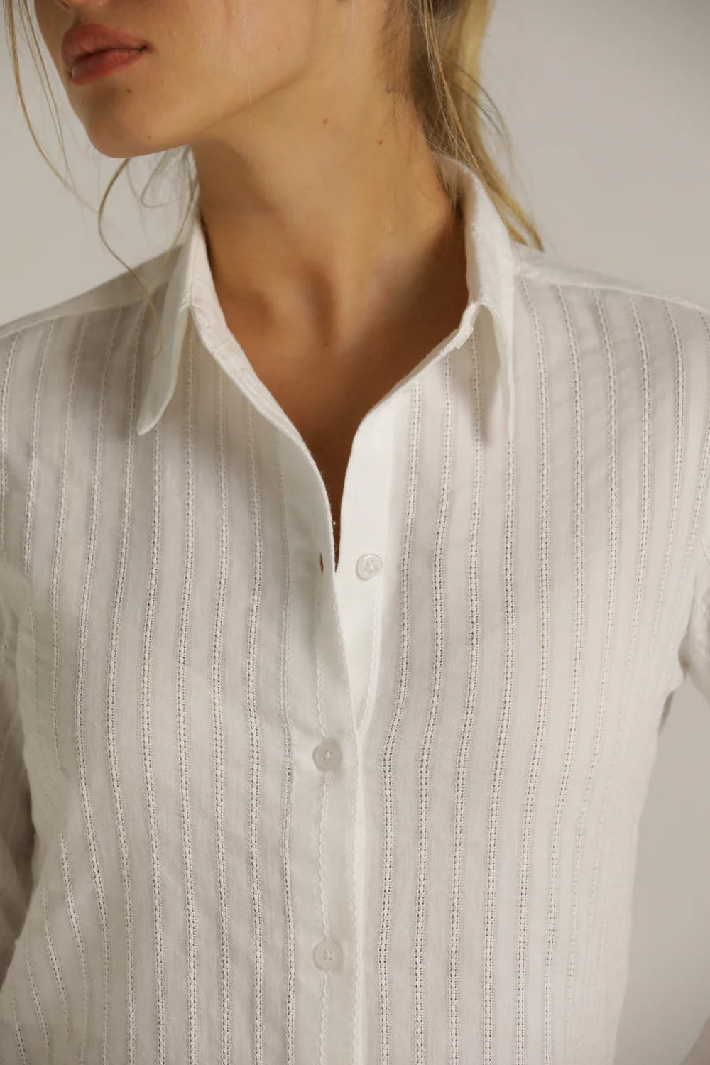 Striped Cotton Blouse - Image 2