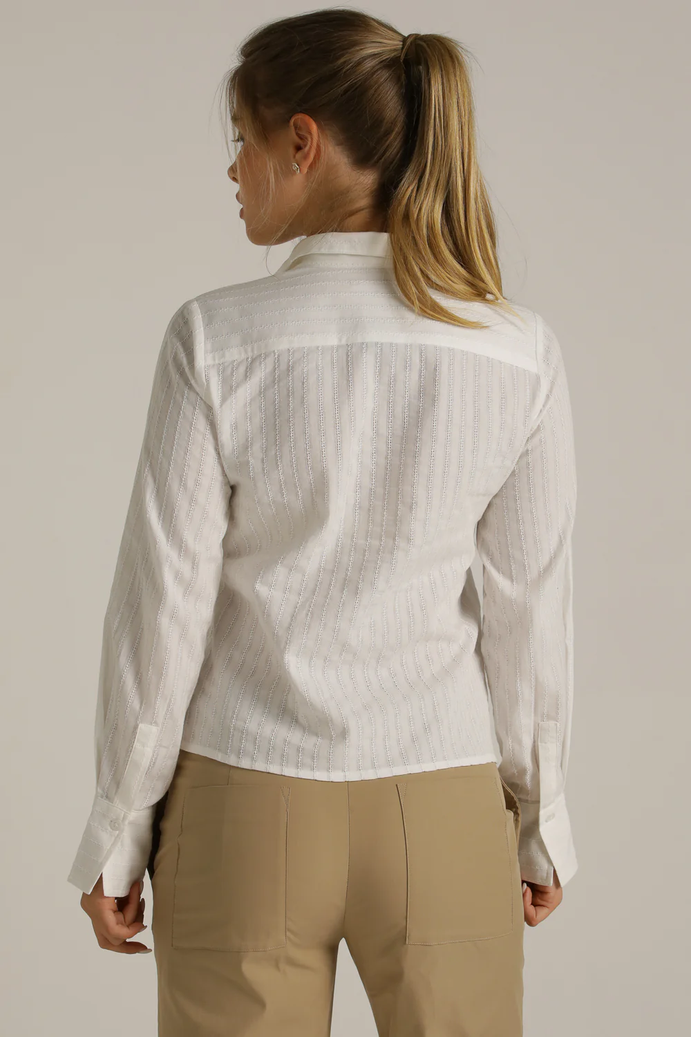 Striped Cotton Blouse - Image 4