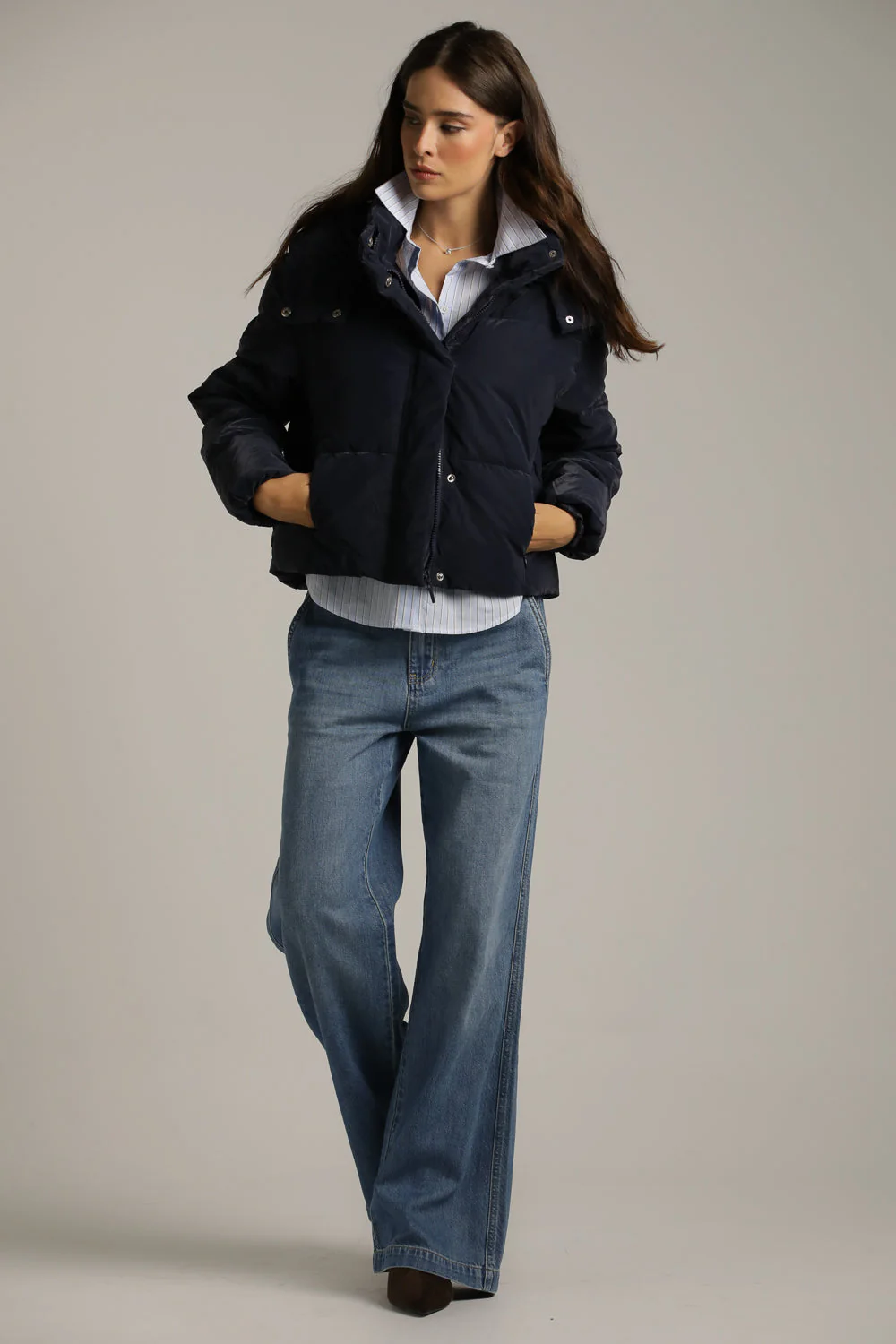 Cropped Puffer Jacket - Image 2