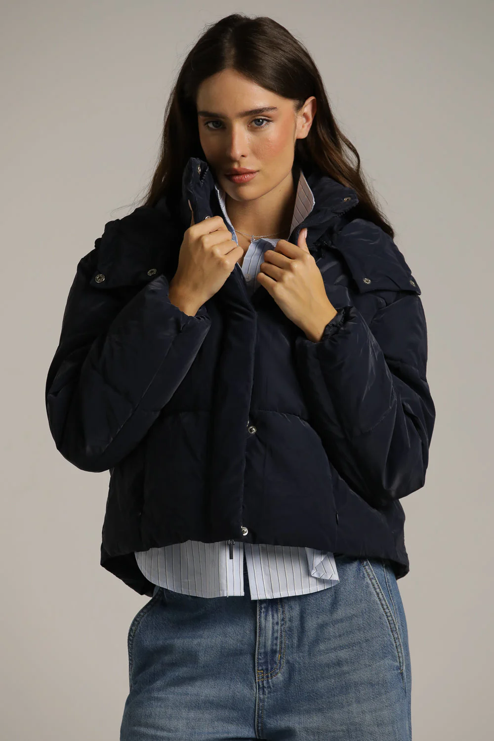 Cropped Puffer Jacket - Image 3
