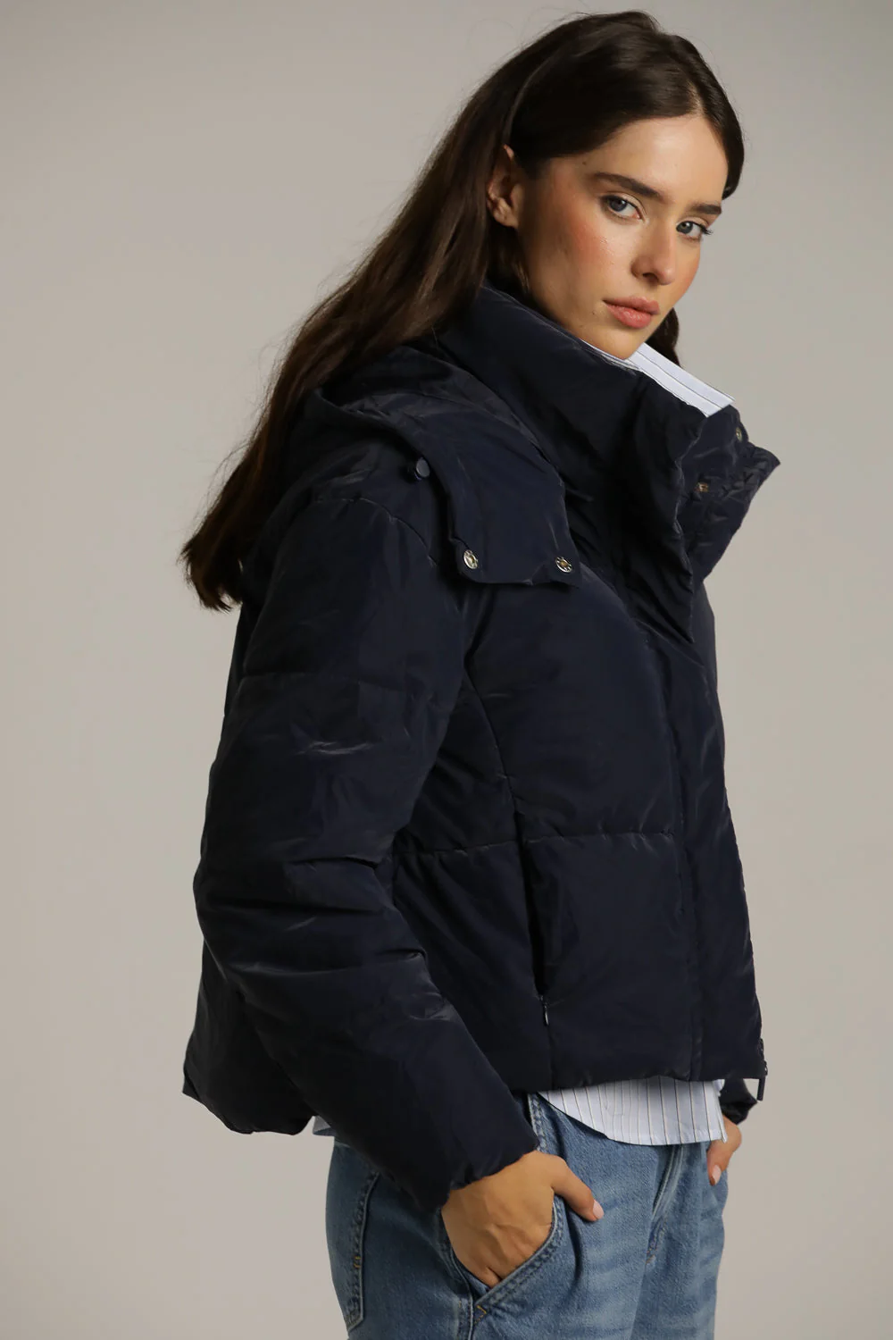 Cropped Puffer Jacket - Image 6