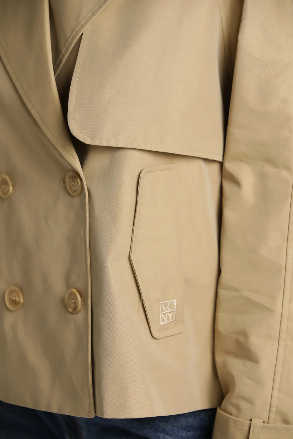 Cropped Trench Coat - Image 4