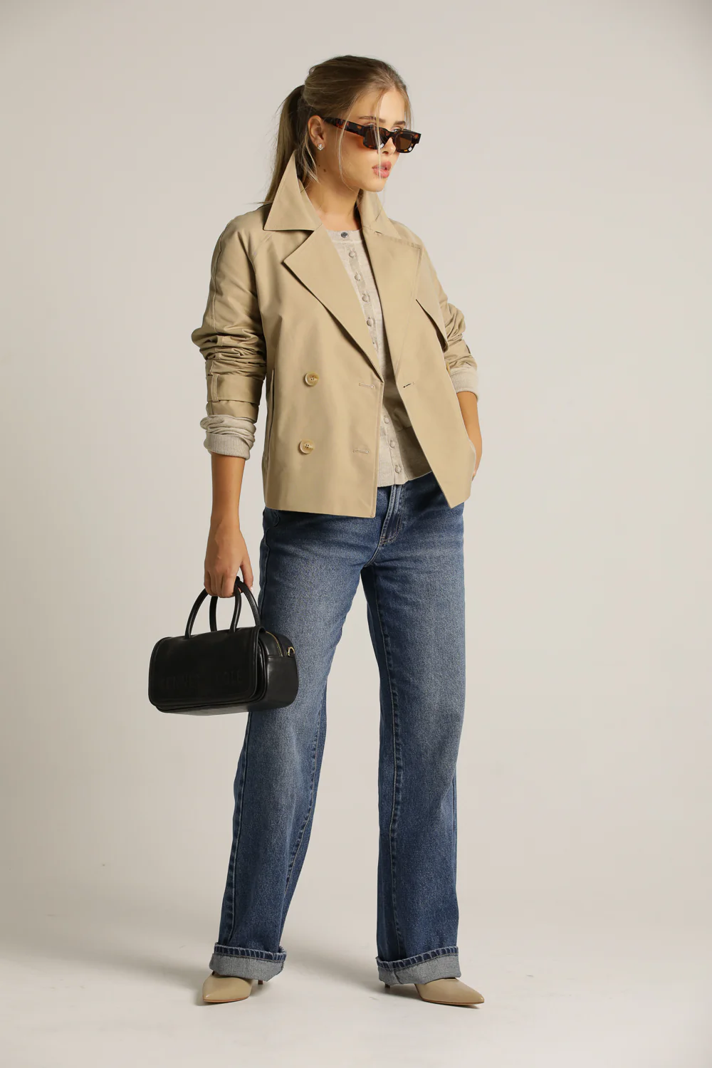 Cropped Trench Coat - Image 8