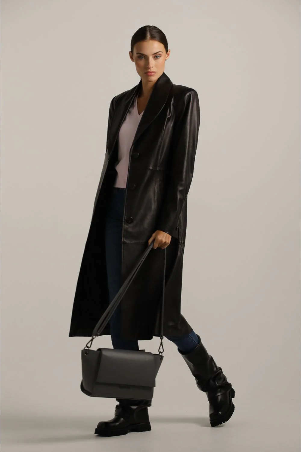 Faux Leather Shoulder Bag - Image 15