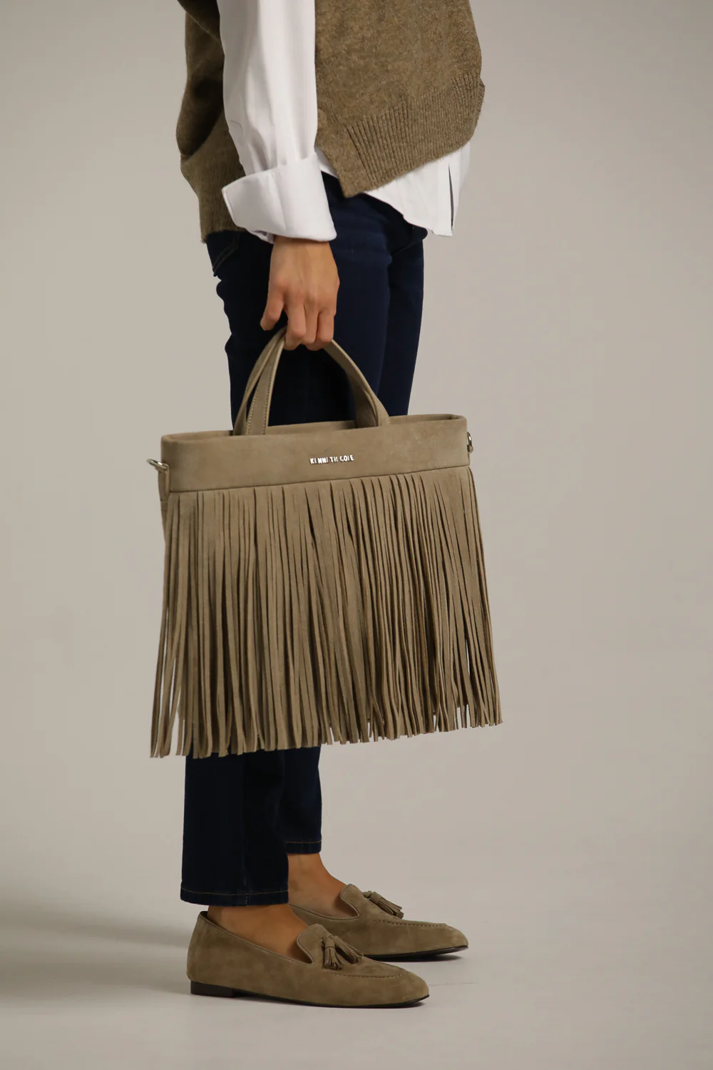 Fringe Suede Effect Crossbody Bag - Image 12