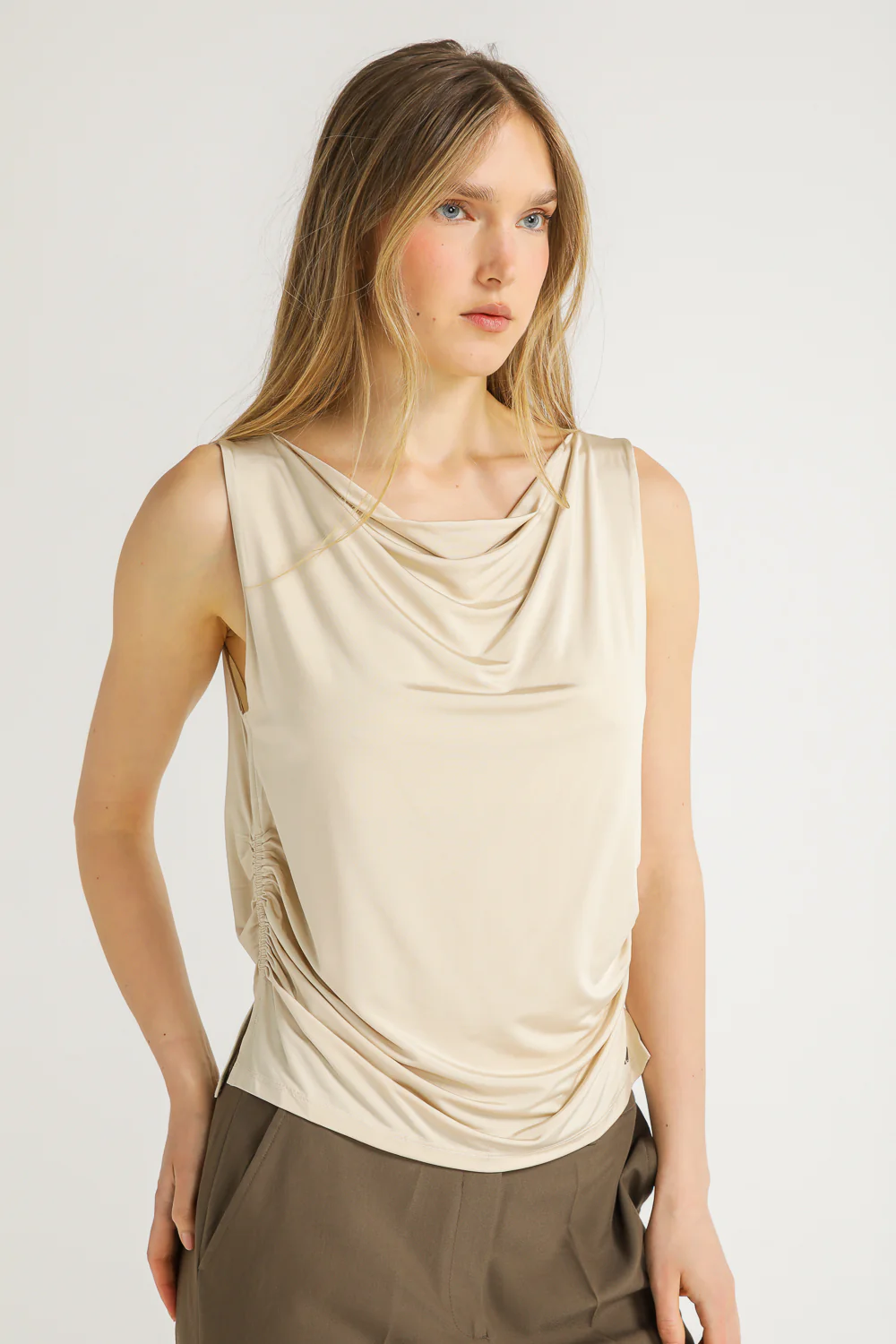 Sleeveless Draped Top - Image 10