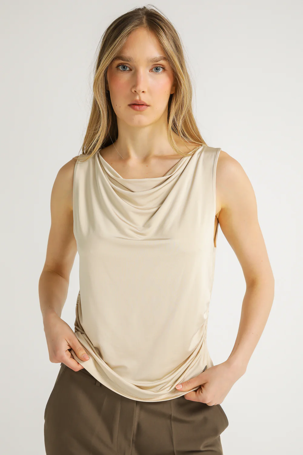 Sleeveless Draped Top - Image 11