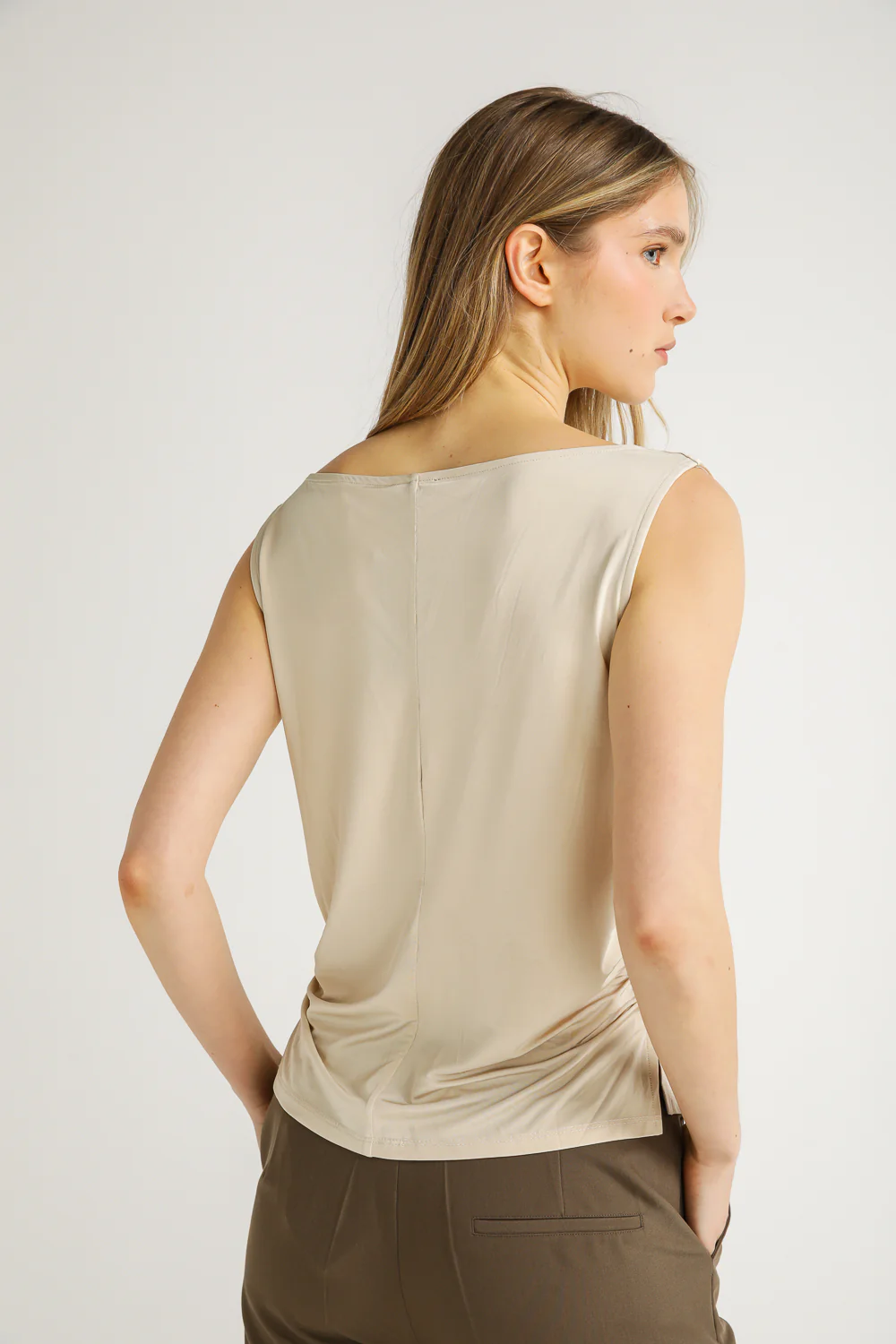 Sleeveless Draped Top - Image 13