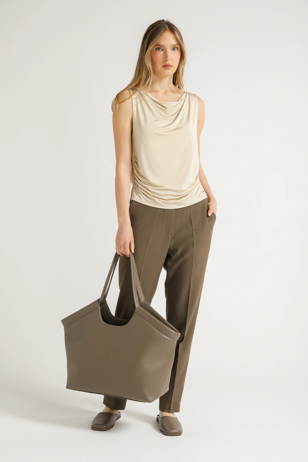 Sleeveless Draped Top - Image 14