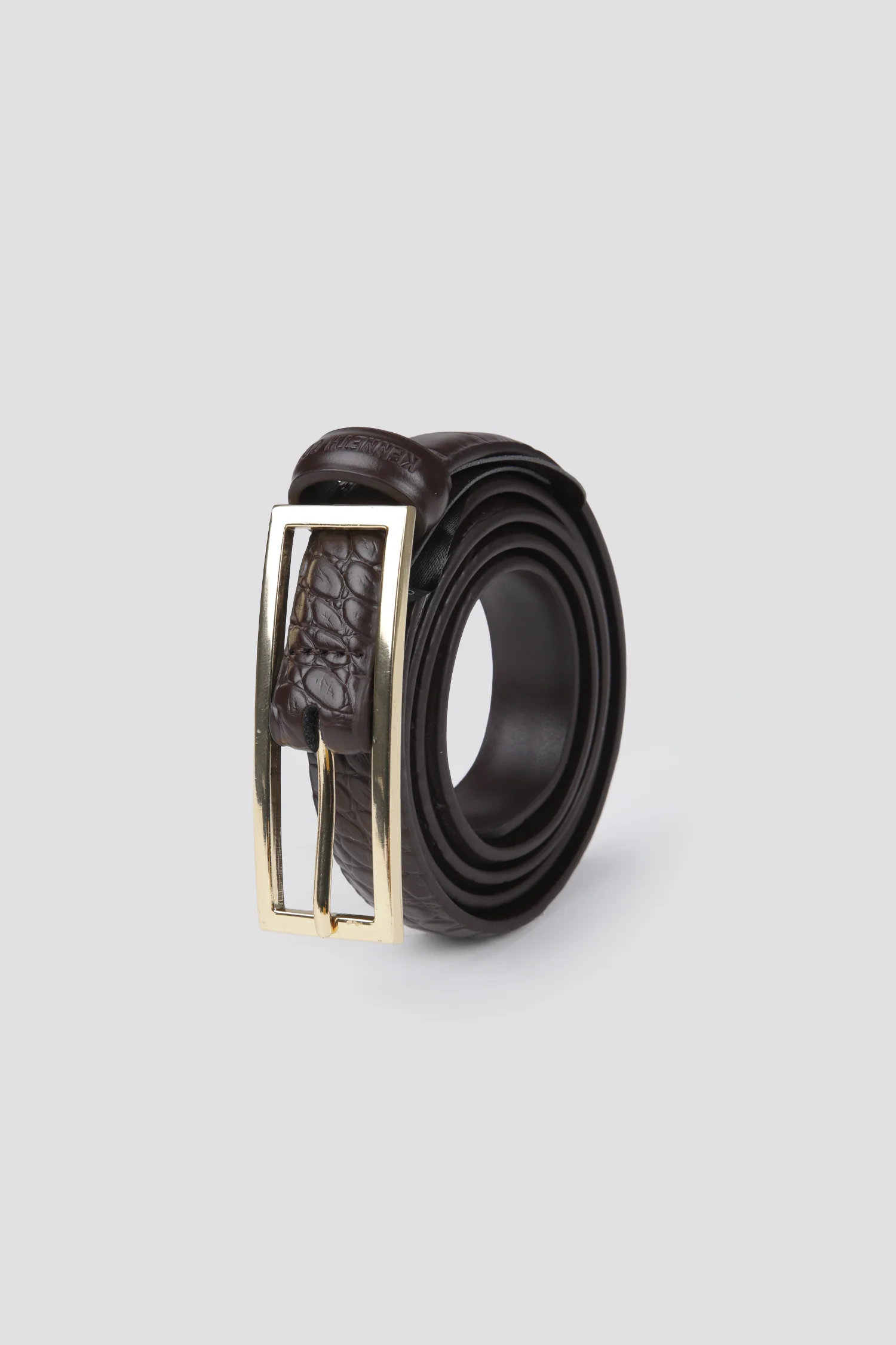 Snake Print Leather Belt