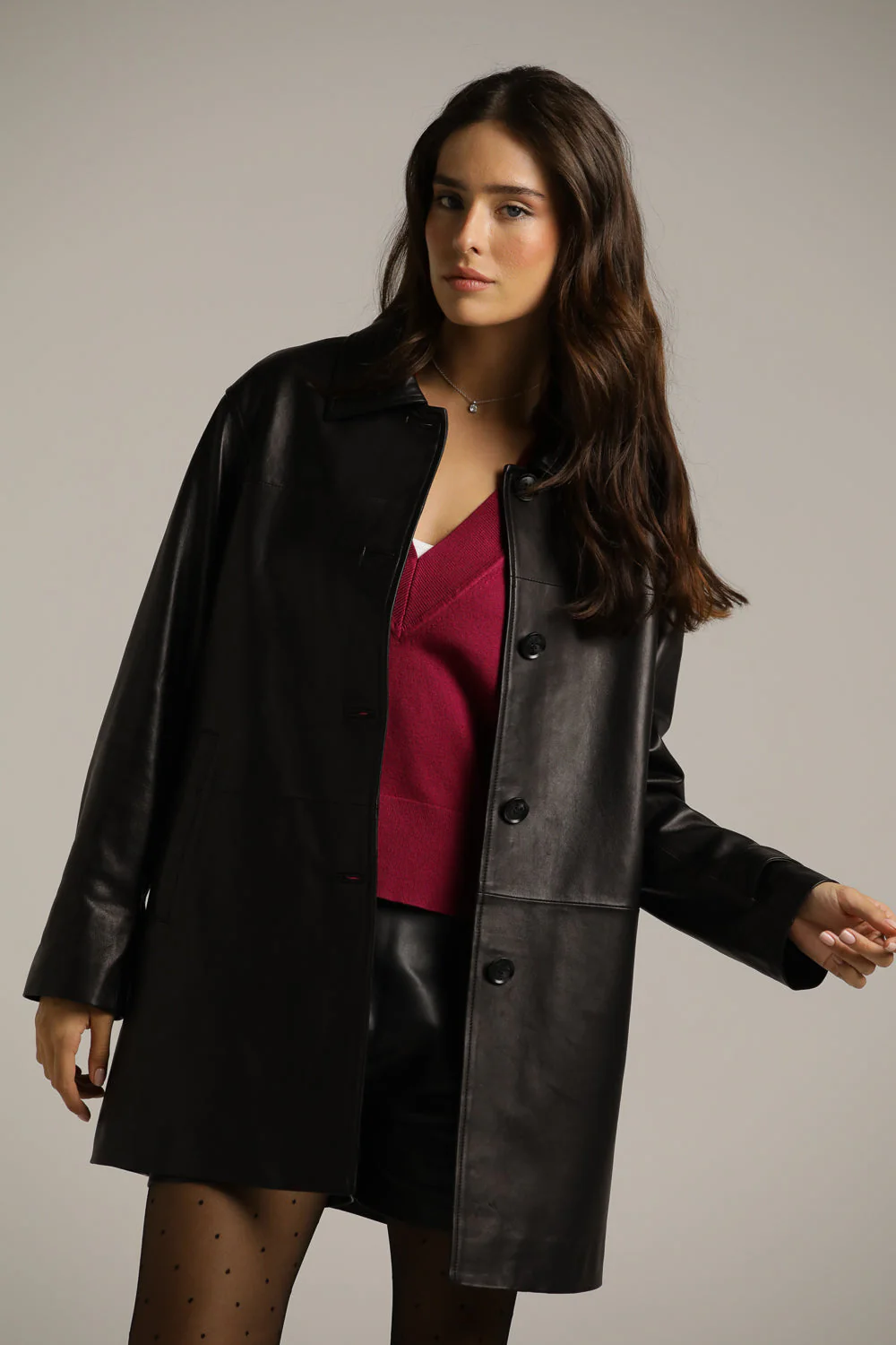 Leather Coat - Image 4