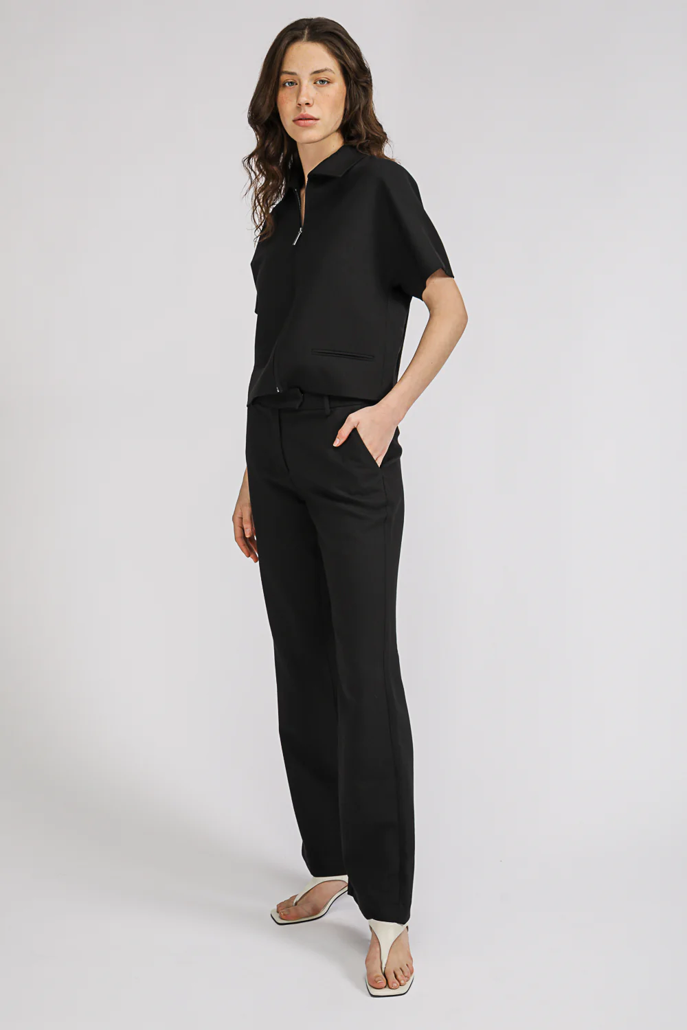Straight Leg Tailored Trousers - Image 5