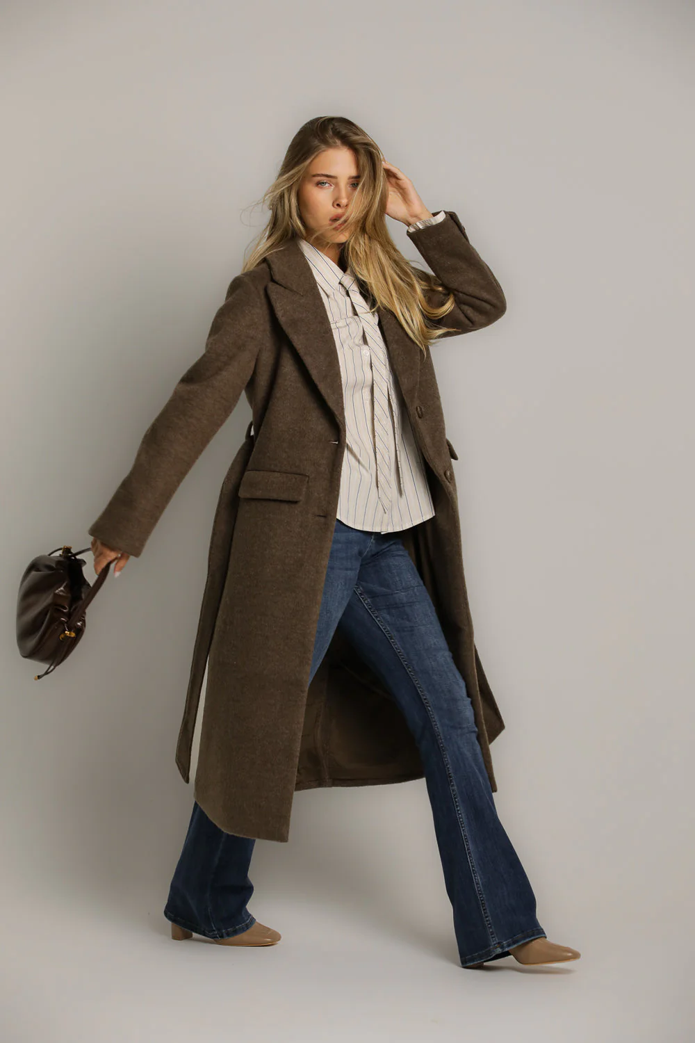 Tie Front Striped Blouse - Image 13
