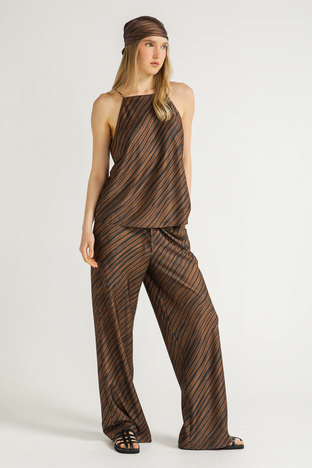Striped Print Pants - Image 8