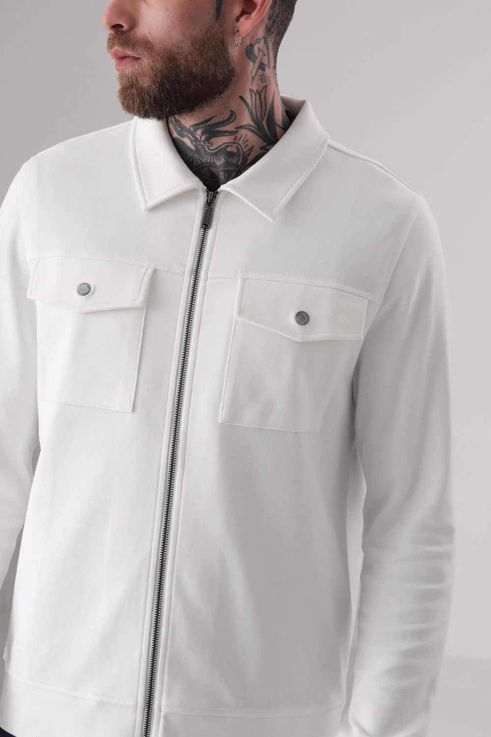 Zip Up Overshirt - Image 4
