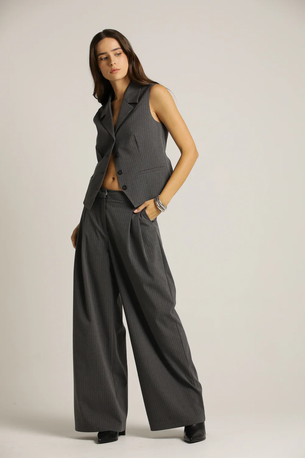 Tailored Wide Leg Pants - Image 9