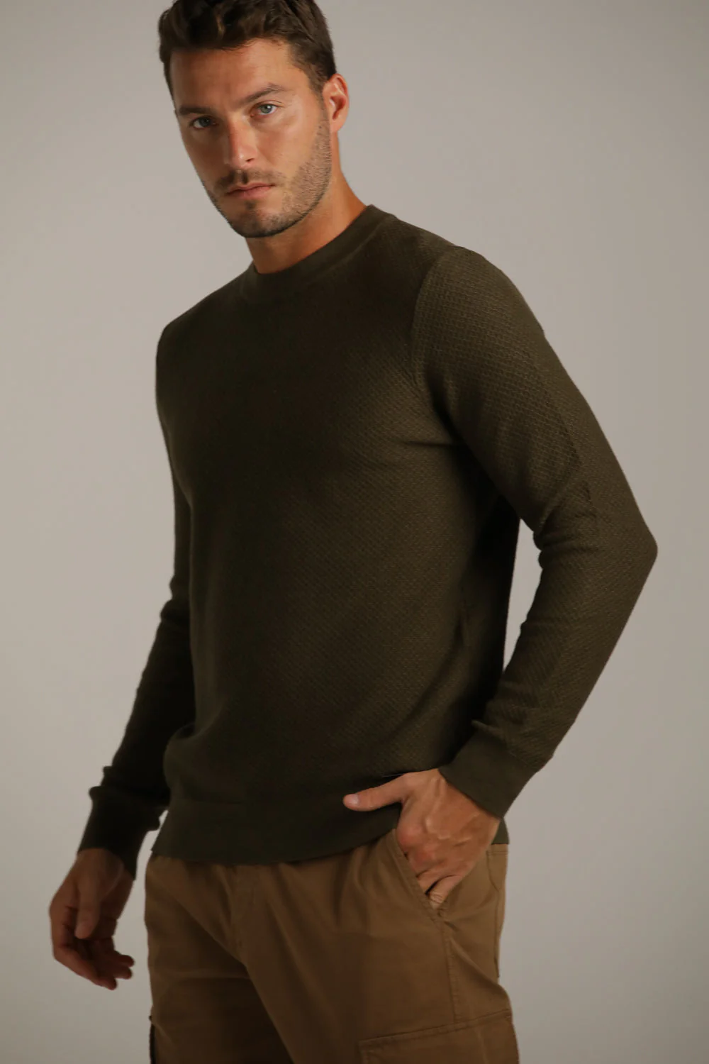 Textured Long Sleeve Knit