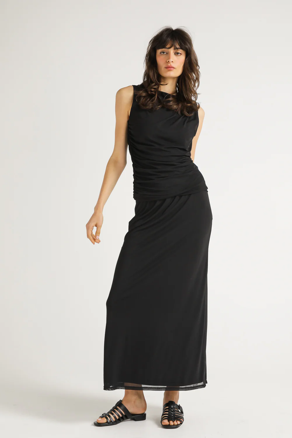 Top With Side Gathering From Soft Mesh - Image 4