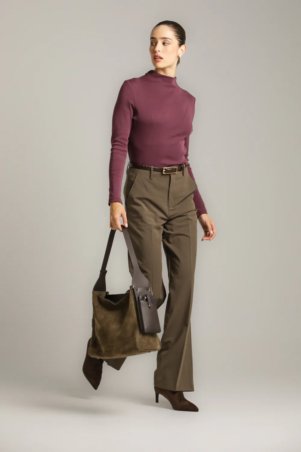 Suede Leather Tote - Image 11