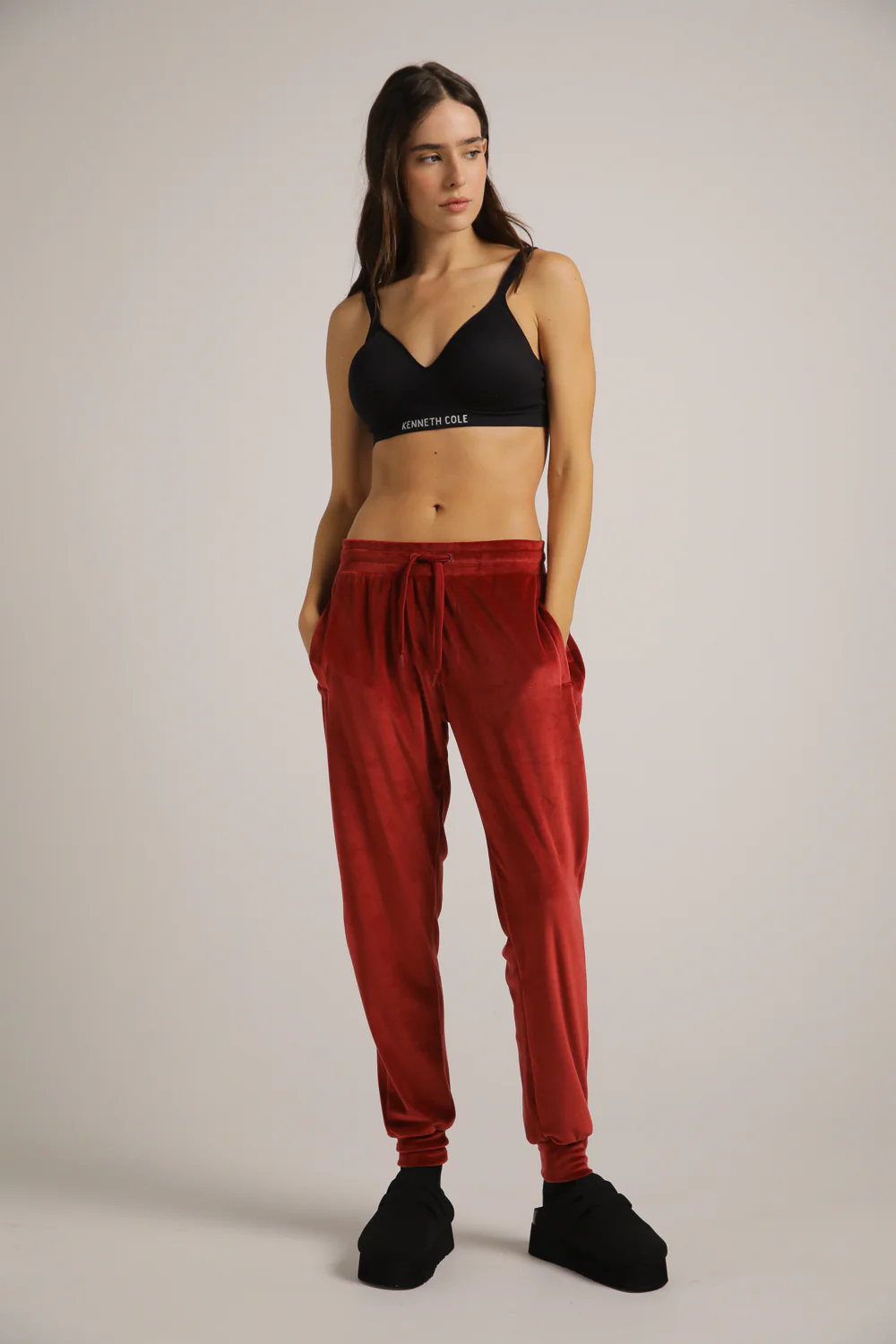 Velvet  Cuffed Jog Pants - Image 11