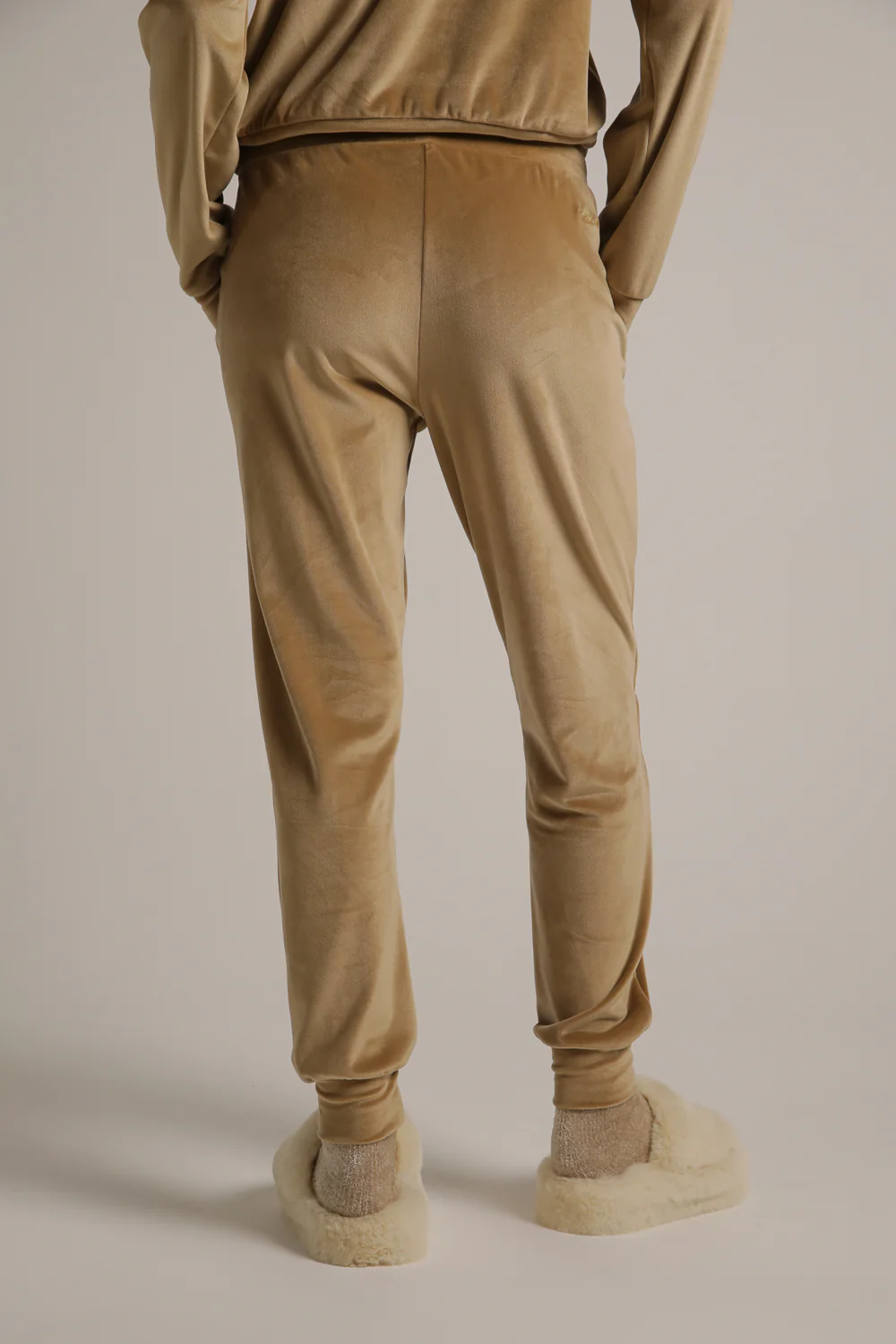Velvet  Cuffed Jog Pants - Image 3