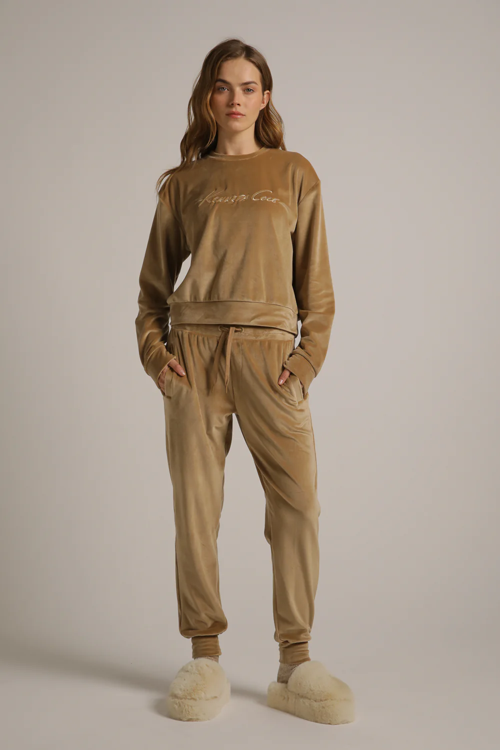 Velvet  Cuffed Jog Pants - Image 5