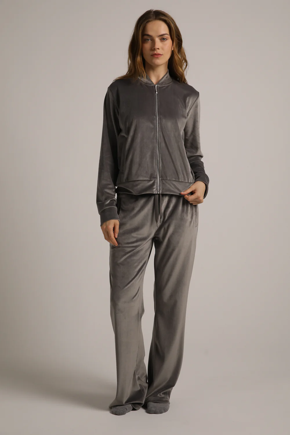 Velvet Zipped Blouson - Image 12