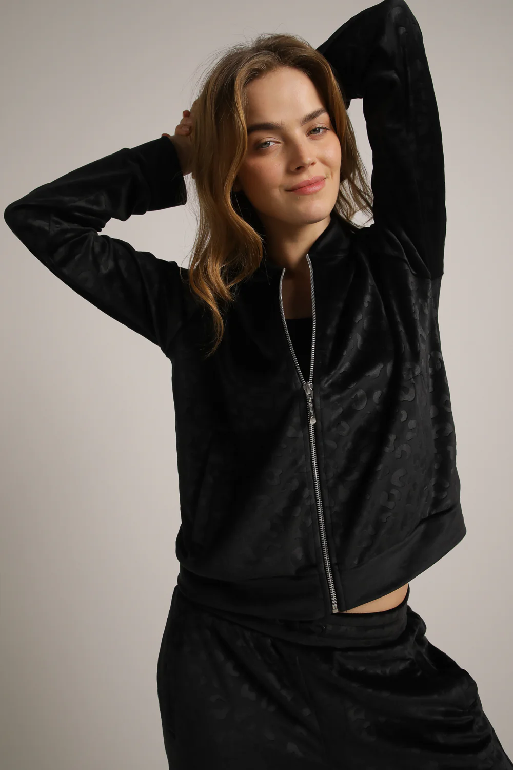 Velvet Zipped Blouson - Image 18