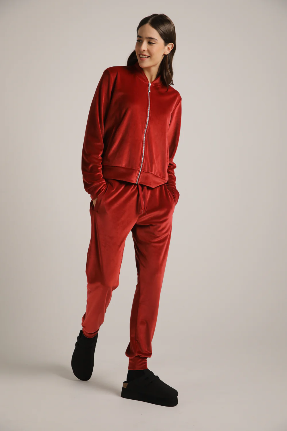 Velvet Zipped Blouson - Image 2