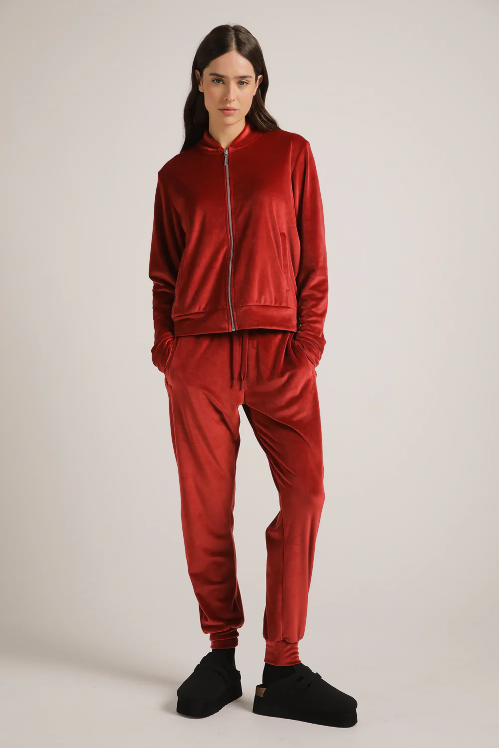 Velvet Zipped Blouson - Image 6