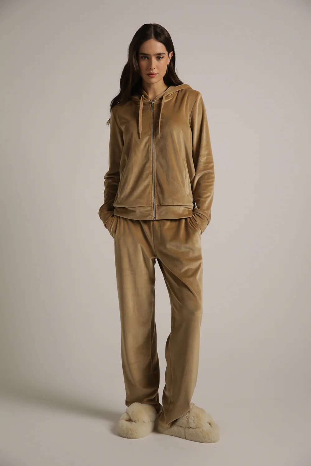 Velvet Zipped Hoodie - Image 2