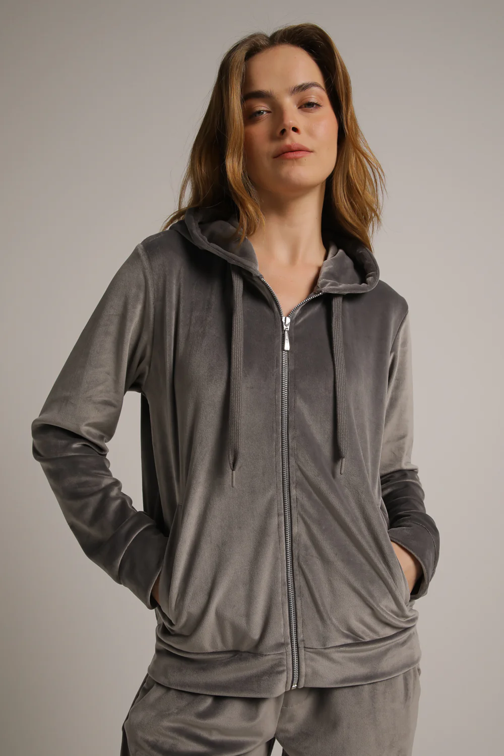 Velvet Zipped Hoodie - Image 9