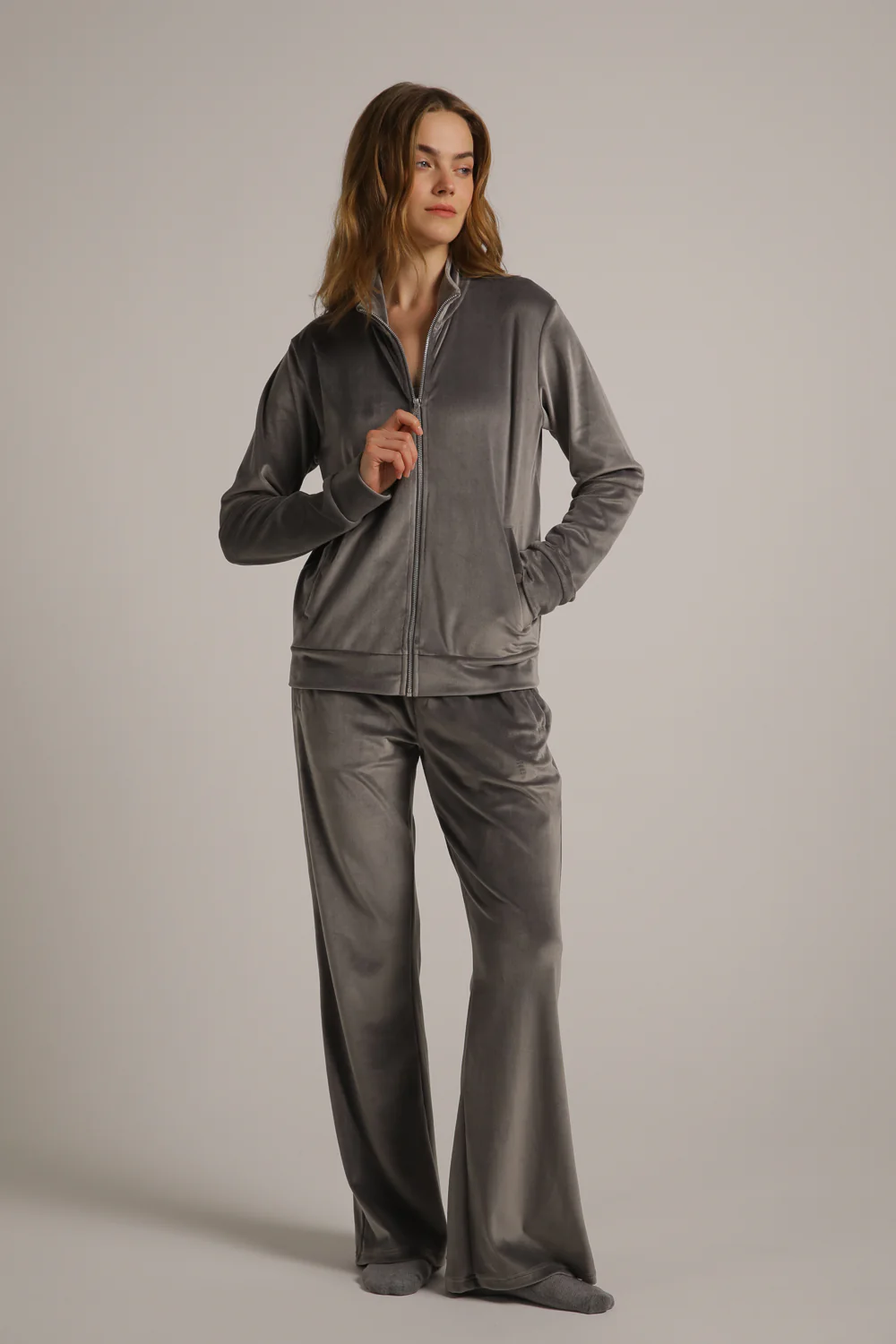 Velvet Zipped Jacket - Image 15