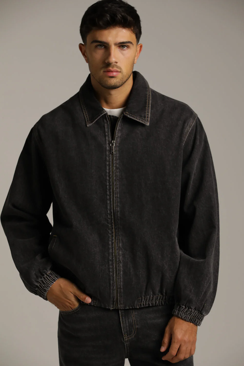 Bomber Denim Jacket - Image 3