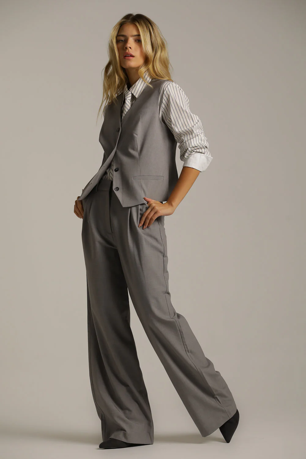 Wide Leg Tailored Pants - Image 7