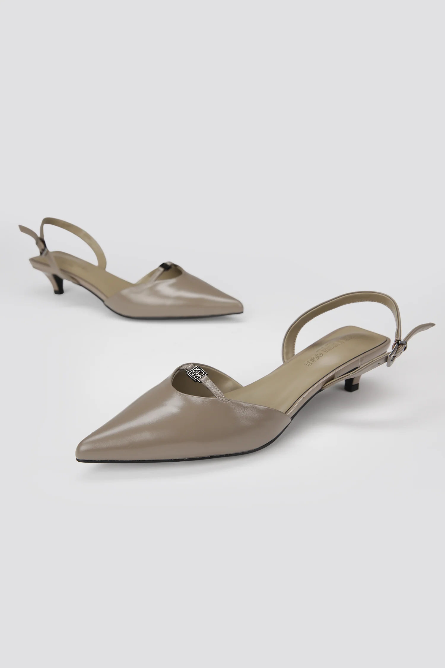 Leather Slingback Heels - Image 3