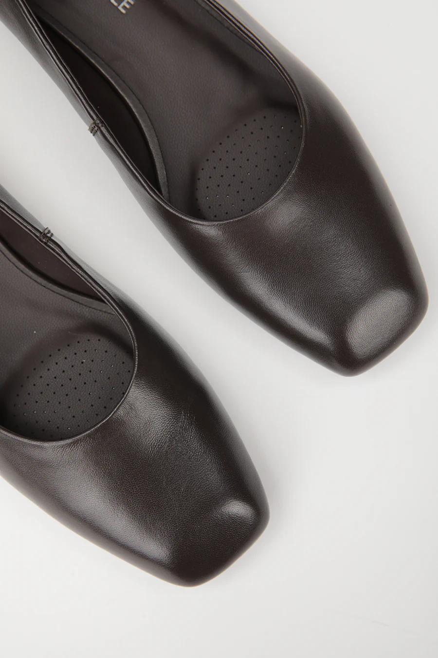 Square Toe Leather Ballet Flats - Image 4