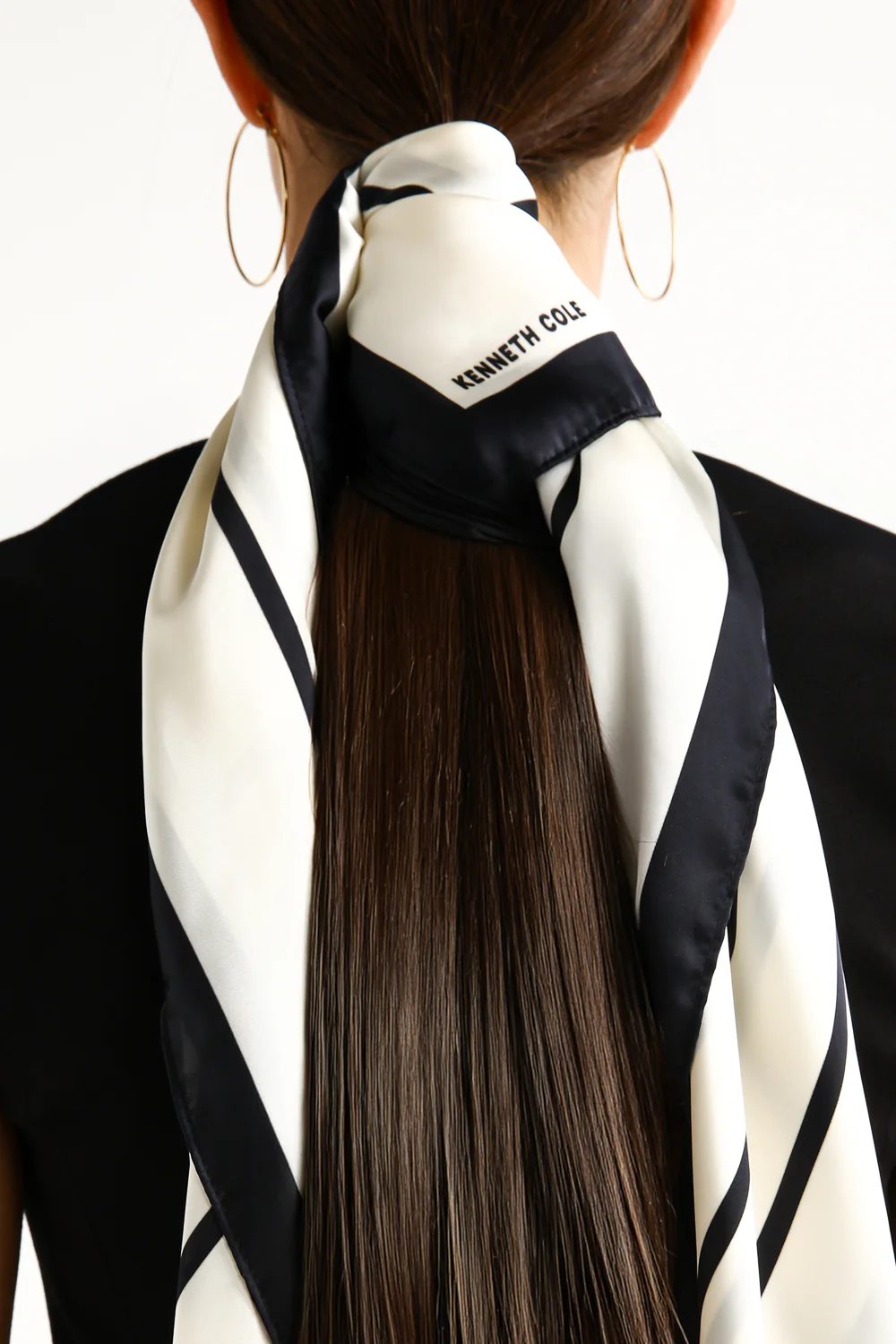 Geometric Logo Print Scarf - Image 2