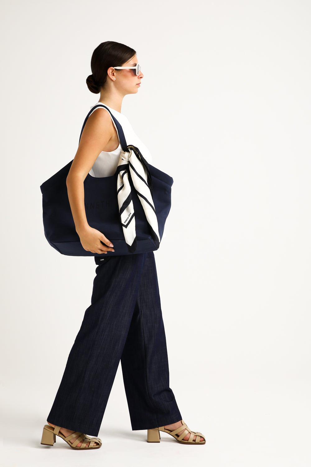 Geometric Print Logo Scarf - Image 2